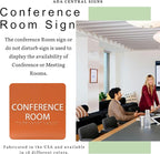 ADA CENTRAL SIGNS - 6" X6" Conference Room Sign- ADA Compliant Tactile Graphics Grade 2 Braille Text Acrylic Wall Signs - Authorized Personnel Only, Meeting Privacy Door Sign for Schools, and Offices