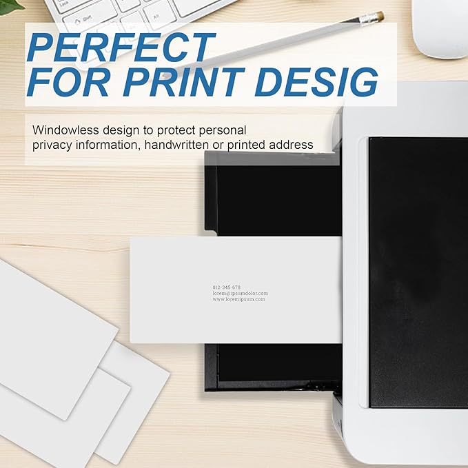 750#10 Security Envelopes, PANDRI Self Seal Windowless Envelopes, Security Tint Pattern for Secure Business Mailing, Invoices and Statements, Size 4-1/8 x 9-1/2 Inch - 24 LB