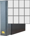 Ursae Minoris Estate Library Deluxe 4 Q-Ring Large Format Binder for Up to 2400 Sports / Trading Cards - Dark Gray with Black Slipcase
