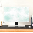 Baocicco Abstract Watercolor Waterproof TV Display Screen Cover 40, 41, 42, 43 Inch Cyan Marble Dip Dyeing Dust Proof TV Covers for Television Screen Anti-Static Dustproof Protective，Mint Green