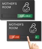 Mother's Room Sign, Lactation Room Available In Use Door Sign, Breastfeeding in Progress Do Not Disturb, Privacy Vacant Occupied Nursing Slider Business Office Signs