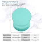ITNRSIIET Ergonomic Mouse Pad with Gel Wrist Support Small Wrist Rest Smooth Surface Non-Slip PU Base Comfortable Office Supplies Pain Relief, 8.7 x 7.2 inches, Green