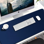 Large Mouse Pad, 31.5x15.7 inch Large Extended Computer Keyboard Mouse Mat, Water Resist Non-Slip Mousepad Rubber Base Long XXL Desk Mouse Pad for Work & Gaming, Office & Home, Dark Blue