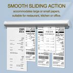 2 Pack Ticket Holders Receipt Holder for Restaurant, No Drill Restaurant Order Ticket Holders for Kitchen Office Walls Refrigerator Home Pubs Bars Cafes(19.6 Inch, Sliiver, 2p)