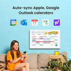 ApoloSign Digital Calendar: Electronic Calendar, Smart Touchscreen Interactive Display for Chore Chart, Family Schedules Planner, Supports All Apps via Google Play (White, 21.5-inch)