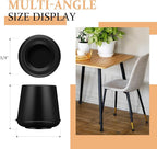 3/4" Round Rubber Chair Leg Tips Caps, Chair Leg Floor Protectors, Non-Slip Chairs Legs Caps, Stool Feet Protectors Cap, Folding Metal Chairs Legs Tip Replacement (Black, 24 Pack)