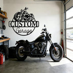 Custom Motorcycle Metal Signs Personalized Biker Name Sign Custom Garage Decor Motorbikes Wall Art Decor Motorcycle Sign Men Room Decorate Gifts for Men Husband Rider