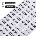 9001-10000 Consecutive Number Inventory Stickers Self Adhesive Waterproof Labels Office Warehouse Numbering Classification Black Printing on Silver Sticker 0.79 x 0.38 Inch