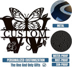 Personalized Custom Letter Name metal Signs,Custom Black Letter Monogram Wall Art Decor,Metal Signs Plaques Outdoor wall Decorative Signage (W)