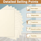 Silunkia 120 Sheets Cream Cardstock 8.5 x 11 Off White Paper, 250gsm/92lb Ivory Card stock Certificate Paper for DIY Cards Making, Menus, Business Cards, Greeting Cards, Invitations