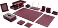 RitPin Desk Set，11-Piece Leather Desk Organizer Set, Executive Office Accessories with Desk Pad & Blotter, 2-Tier Tray, Pen Holder & More, Professional Office Desk Decor & Gift Set (Burgundy)