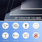 4 Pack 24x36 Inch Acrylic Sheet 1/8" Thick, Cast Acrylic Sheet, Clear Plexiglass Sheets, for Craft Projects, Display Cases, Signs, Photo Frame