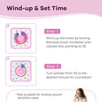 TWENTY5 SEVEN Countdown Timer 7.5 inch, 60 Minute 1 Hour Visual Timer for Classroom Teaching Tool Office Meeting, Mechanical Countdown Clock for Kids Exam Time Management Magnetic, Ombre Pink Macarons