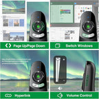 2 in 1 USB Type C Presentation Clicker with Green Laser Pointer, Wireless Presenter for PowerPoint Presentation PPT Clicker, 2.4GHz Presenter Remote Slide Advancer for MacBook/Computer