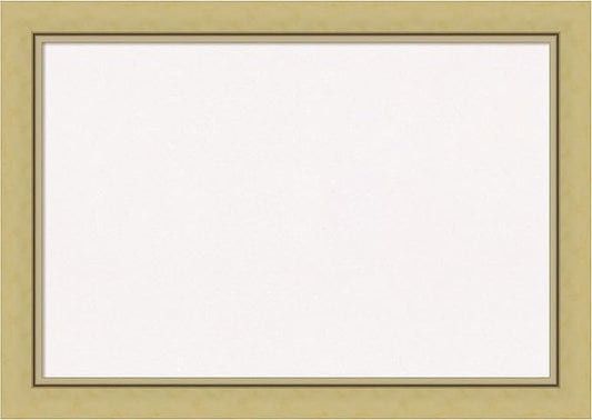 Amanti Art White Cork Board for Wall, 19x27 Vision Board with Gold Frame, Medium Corkboard Office Decor for Home Organization, Casual Corkboard Pinboard to display items for home organization