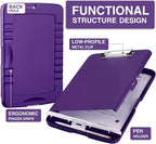 Sooez Clipboard with Storage, High Capacity Nursing Clip Board 8.5 x 11 with Pen Holder & Low Profile Clip, Plastic Clipboards Case Box, Teacher Must Haves School Office Supplies,Letter Size/ A4
