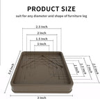 Furniture Coasters,8 Pcs 3" Furniture Caster Cups-Non Slip Furniture Pads Hardwoods Floors-Non Skid Furniture Grippers,Rubber Furniture Feet