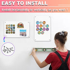 4 Pack White Magnetic Board,17.5" x 11.4" Magnet Bulletin Board to Display Magnetic Notes, Poetry, Photos, Suitable for Wall, Refrigerator, Cabinet etc, Come with 16 Plastic Anchor Bolts and Screws