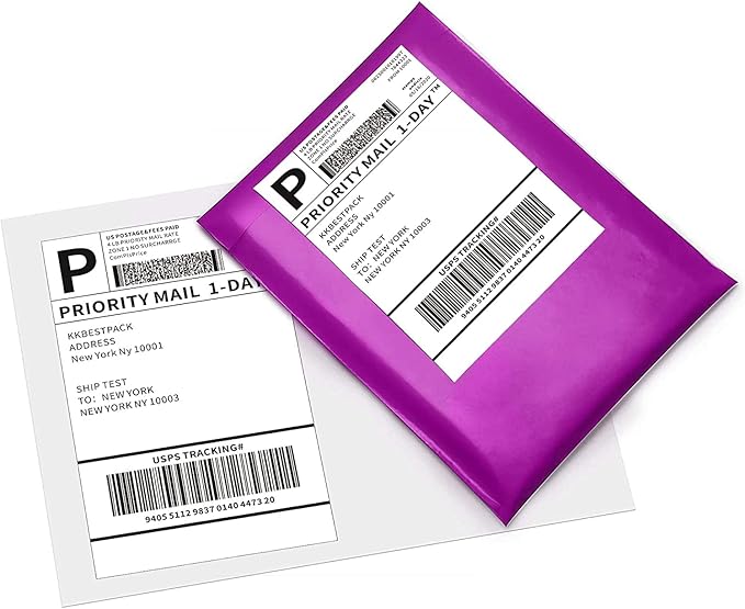 KKBESTPACK Fan Fold 4”x 6”Direct Thermal Shipping Labels (4000 Labels), (FF-LB)