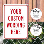 Custom Sign, Personalized Metal Signs, Customize for Office, Business, Workplace, office, Home, Airbnb, Delivery Signs, 10x14 Inches, Rust Free .040 Aluminum, Made in USA