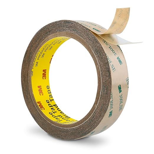 3M Double Sided Tape 300LSE 1.0" x 36Ft Clear Heavy Duty Adhesive Tape for Electronics, Laptop & Phone Repairs, Arts, Crafts, Leather Work, Card Making – 1 Pack