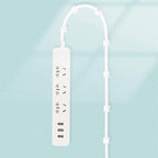 SOULWIT 50 Pcs Self Adhesive Cable Management Clips, Cable Organizers Sticky Wire Clips Cord Holder for TV PC Laptop Ethernet Cable Desktop Home Office (White)