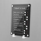 NiHome Black Acrylic Magnetic to Do List Planning Board with Sliders & Desktop Stand,Chore Chart for Kids & Adults,Checklist Routine Chart Task Board for Fridge & Desk,For Magnetic Metal Surfaces Only