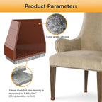 Square Chair Leg Protectors for Hardwood Floors, 16 Pcs Silicone Felt Furniture Leg Cover,(Brown 1 1/2").