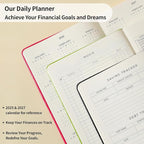 Crein Lynh 2025-2027 Premium Planner, Weekly & Monthly Calendar Planner with Budget & Goal Setting, January 2025 – December 2027, Tabs, Inner Pocket, Daily Journal Organizer for Women, A5, Green