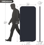 DECOLAB Standing Room Divider, Movable Space Partition Separator for Office, School, Living Space, Workspace, Scratch Resistance, 29"x65", Cobalt