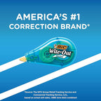 BIC Wite-Out Brand Mini Correction Tape, White Out, Tape Applies Dry, Great For School And Home 12-Count (Pack of 12, 144 Count Total)