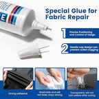 KFFNHH Fabric Glue,Liquid Stitch Fabric Glue, Mighty mend it Permanent Washable for Clothing, Rhinestones, Patches, Clothes, Denim, Leather, Polyester, Textile, Doll Repair 60ml