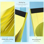 Yellow Legal Pad, 8.5 x 11 College Ruled Notepad, 12 Pack Legal Notepads 8.5 x 11 Writing Pads, 30 Sheets Per Note Pad, Micro Perforated Lined Paper 8.5 x 11 for Work Study Daily Note Taking List