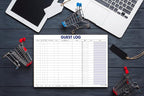 Guest Log Book for Automotive Dealerships – Customer Sign-in Tracking Log – 17" × 11" Visitor Registration Book – 100-Sheet Pad for Auto Service Centers, Repair Shops, Lead Management - 1 Pad