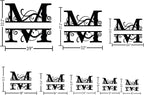 DecoSoul Personalized Metal Name Signs, Split Letter Monogram Wall Art Decor, Durable Steel Family Last Name Decor, Custom Signs Indoor or Outdoor, Personalized Wedding Gifts, Housewarming Gift