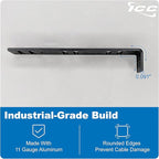 ICC 6” Metal L-Shaped Cable Management Bracket, Vertical/Horizontal, Rack or Wall Mount, Pack of 25 – Cable Organizer for Data Centers and Network Racks