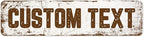 Custom Sign, Custom Street Sign, 11 Font Colors, 13 Font Styles, 4 Hole Options, 22 Sizes, 8x32 Inches, Rust Free DiBound, Fade Resistant, Made in USA by My Sign Center (Rustic)