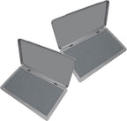 2 Pack Metal Case Stamp Pad Large Size, Gray Color - Size: 3" x 6" - Choose from 15 Ink Colors