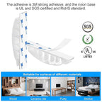 XHF 30pcs Adhesive Cable Wire Clips White, Outdoor Cable Management Wire Organizer Cord Holder for Under Desk, Car, Wall, TV PC Ethernet Cable