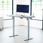 VIVO Electric 55 x 28 in Standing Desk, Memory Height Adjustment, 1B Series, Holds 220 lbs, One-Piece Dark Gray Top, Gray Frame, DESK-KIT-1G55G