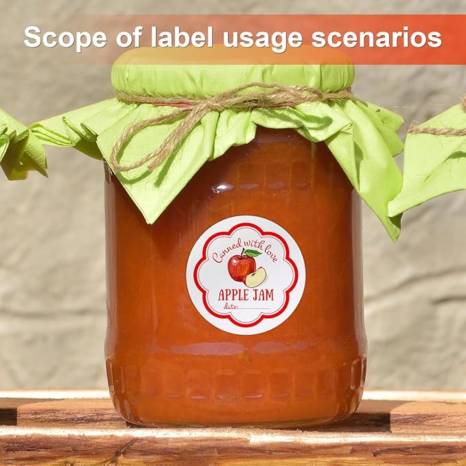 Methdic 1.5" Diameter High Visibility Printable Round Labels，Matte White，600 Customizable Blank Stickers