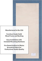 ATS Acoustics Home Office Residential Acoustic Treatment Room Kit Sound Absorbing Acoustic Panel 6 Pack for 50-100 Sq Ft (Light Blue)
