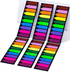 Golcellia 1200 Pieces Sticky Tabs Page Markers, Book Tabs Arrow Flags Colored Writable and Repositionable Book Markers, (10 Colors, 6 Sets) Book Annotation Tabs Supplies