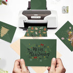 100 Pack Dark Green Envelopes 5x7, Goefun A7 Envelopes for Invitation with Euro Flap, 120GSM, Ideal for Mailing, Wedding, 5.25 x 7.25 in