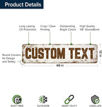 Custom Sign, Custom Street Sign, 11 Font Colors, 13 Font Styles, 4 Hole Options, 22 Sizes, 12x48 Inches, Rust Free DiBound, Fade Resistant, Made in USA by My Sign Center (Rustic)