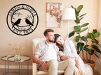 ENFODREAM Personalized Wedding Couple Sign | Modern Metal Name Sign for Wall Decor | for Couple | Custom Text & Date