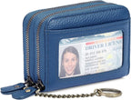 GOIACII Small Genuine Leather Wallet for Women, RFID Blocking Credit Card Holder Wallet