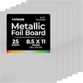 Hygloss Metallic Cardstock Sheets – 25 Matte Silver Sheets, 8.5” x 11” - Sturdy 10 pt. – Metallic Foil Board Paper for Crafts, Scrapbooking, Posters & Decorations