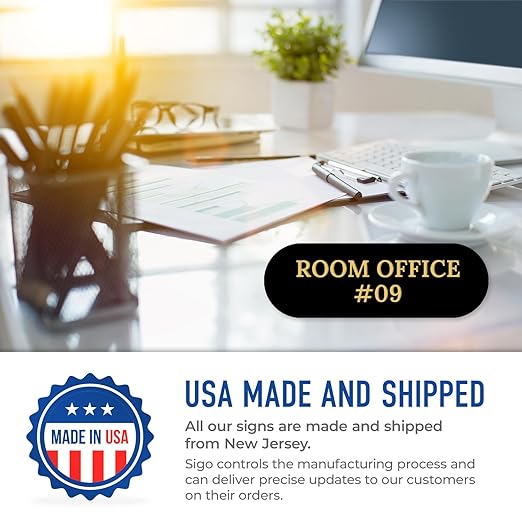 Custom Wall or Door Sign, Personalized Buble Plaque Engraved Message For Bussiness, Property And Home Indoor/Outdoor, 2x6 Inches, Made in USA by Sigo Signs