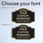 Custom Decorative Outdoor Metal Sign - Personalized Aluminum Driveway Sign, Waterproof, Made In USA - Design 2 Black Charcoal 30x24 In